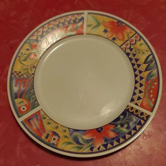 Lynns Stoneware Savanna Rim Salad Plate 7.5" - Picture 1 of 7